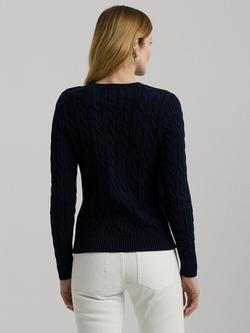 Lauren Ralph Lauren Montiva Cable Knit Jumper - view 2, Lauren Navy