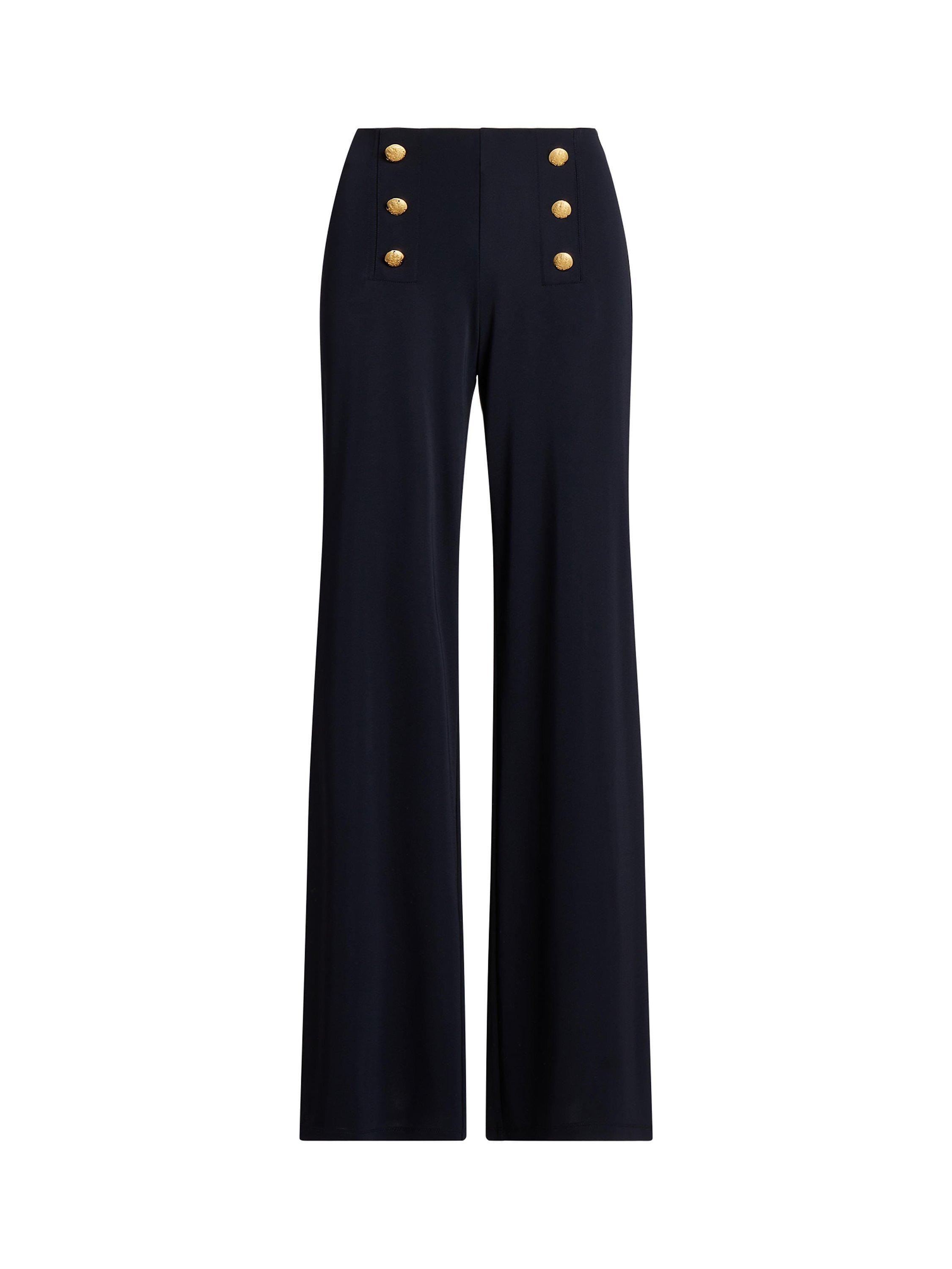 Product image 5 of 5, which shows Lauren Ralph Lauren Corydon High Rise Trousers, Lauren Navy, XL