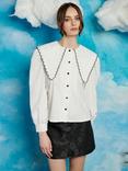 Sister Jane Saloon Scallop Blouse, White