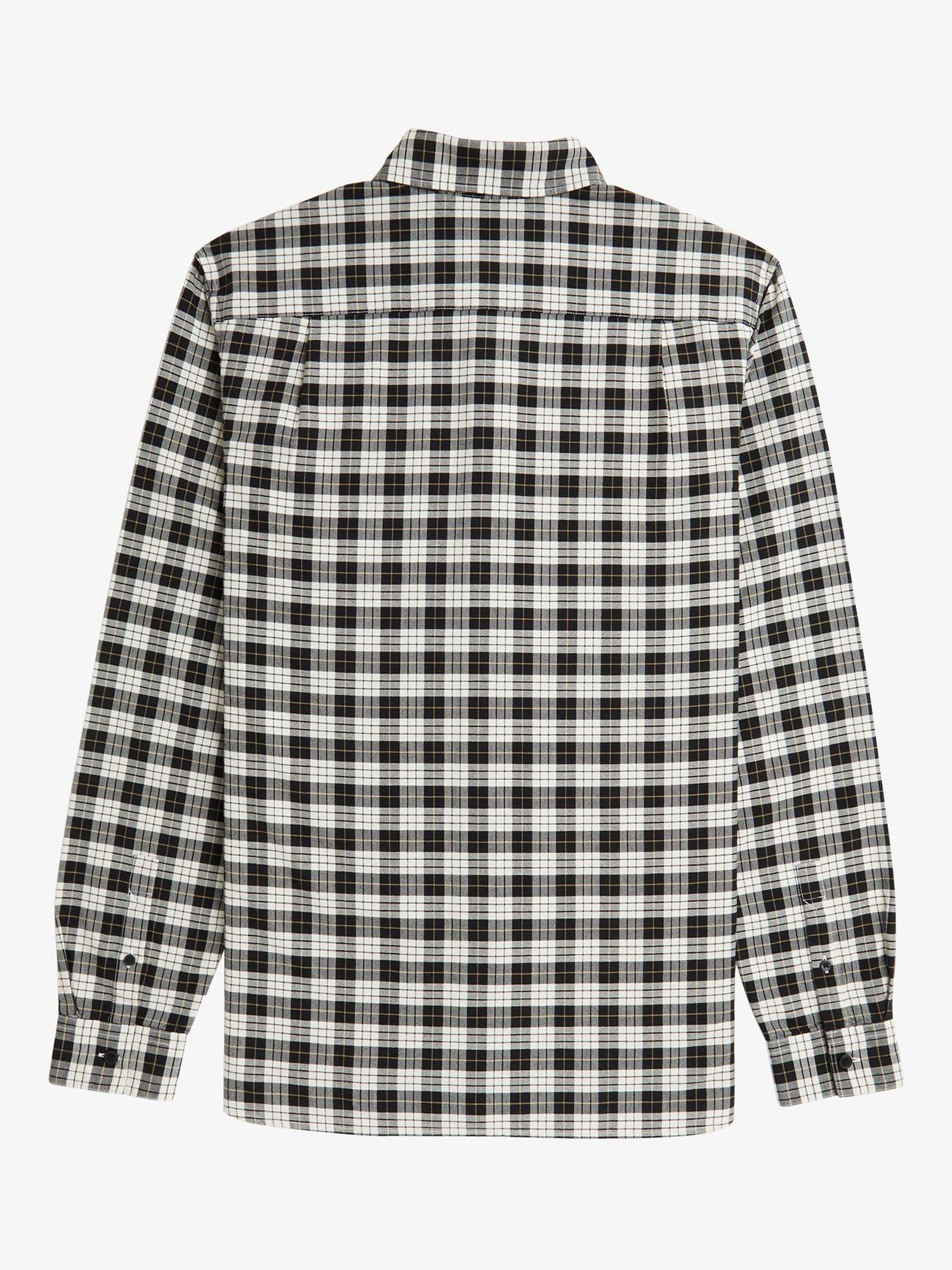 Fred Perry Tartan Oxford Shirt, Ecru, S