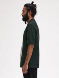 Fred Perry Stripe Short Sleeve Polo Shirt, Night Green