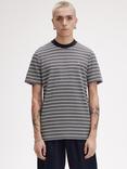 Fred Perry Cotton Jacquard T-Shirt, Navy