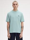 Fred Perry Ribbed Raglan Tee, Silver Blue