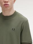 Fred Perry Tipped Cuff T-Shirt, Lwg / Night Green