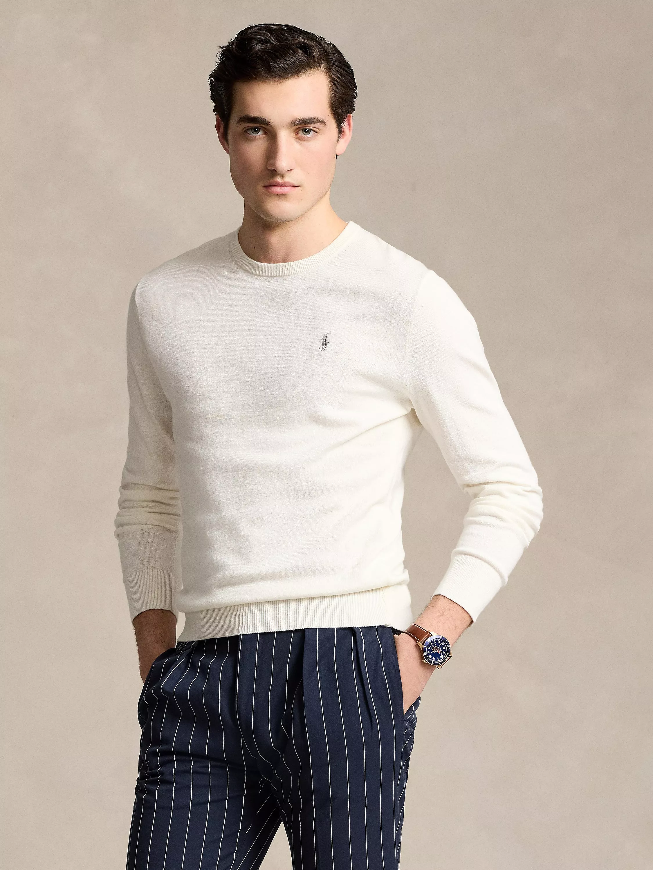 Polo ralph lauren crew neck white hotsell