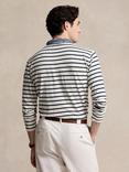 Ralph Lauren Stripe Boat Neck Top, Griege/Dark Indigo