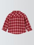 John Lewis Baby Cotton Check Shirt, Red