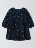 John Lewis Baby Embellished Velvet Dress, Blue