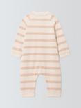 John Lewis Baby Stripe Two Way Zip Romper, Multi