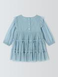 John Lewis Baby Foil Spot Dress, Blue