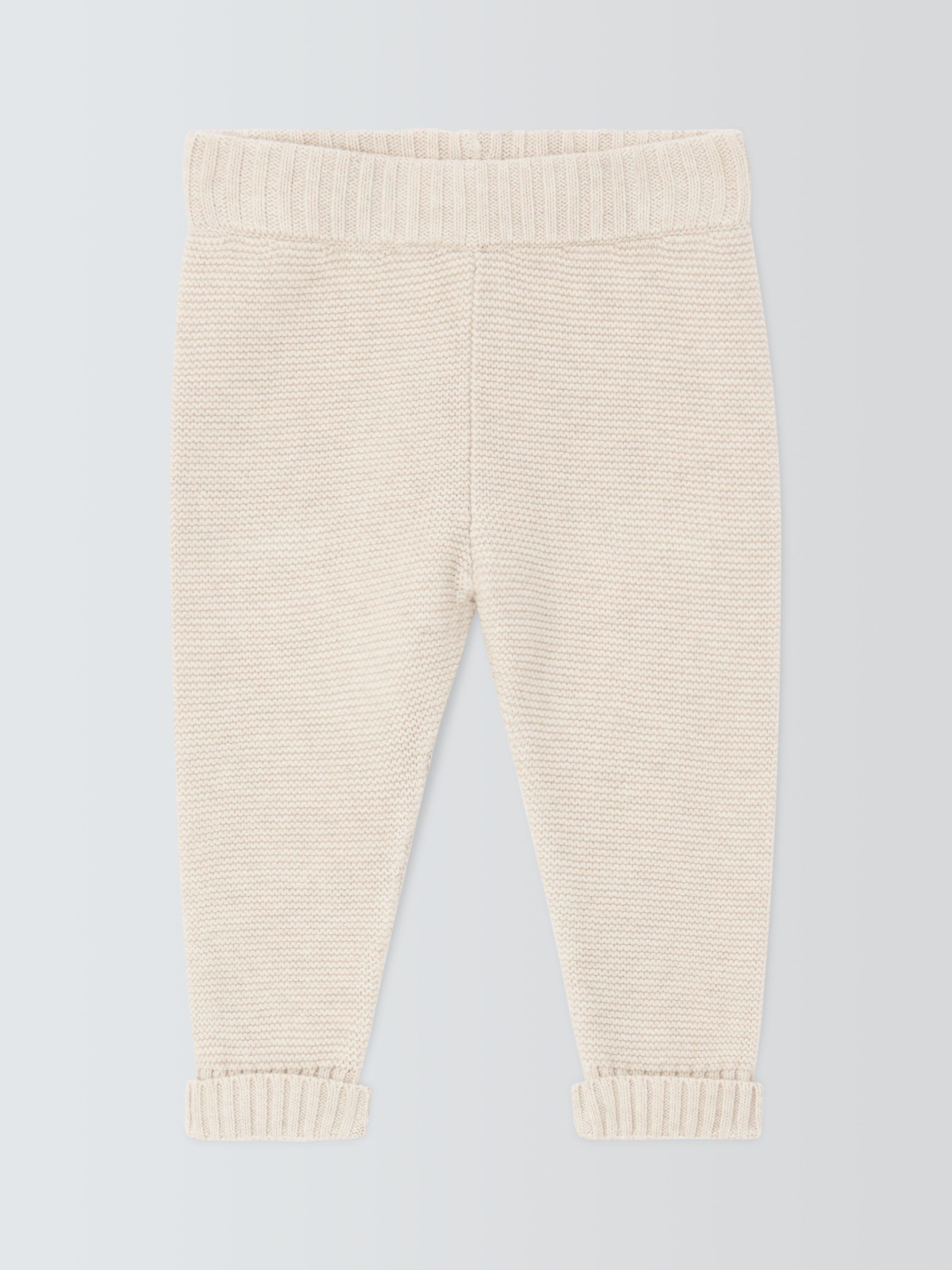 John Lewis Baby Knitted Leggings, Natural