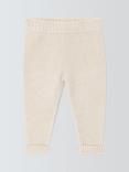 John Lewis Baby Knitted Leggings, Natural