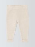 John Lewis Baby Knitted Leggings, Natural