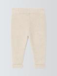 John Lewis Baby Knitted Leggings, Natural