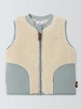 John Lewis Baby Borg Gilet, Blue