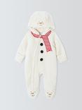 John Lewis Baby Snowman Onesie, Ivory