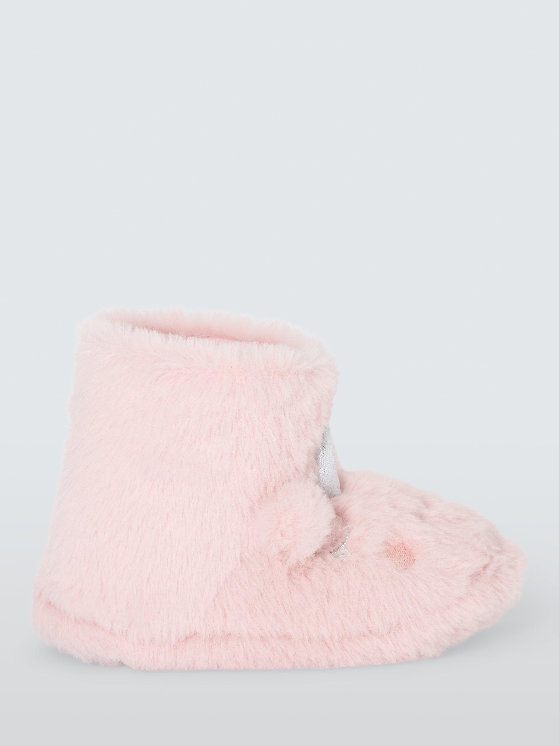 John Lewis Kids Unicorn Boot Slippers Pink