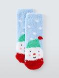 John Lewis Kids' Fluffy Snowman Slipper Socks, Multi