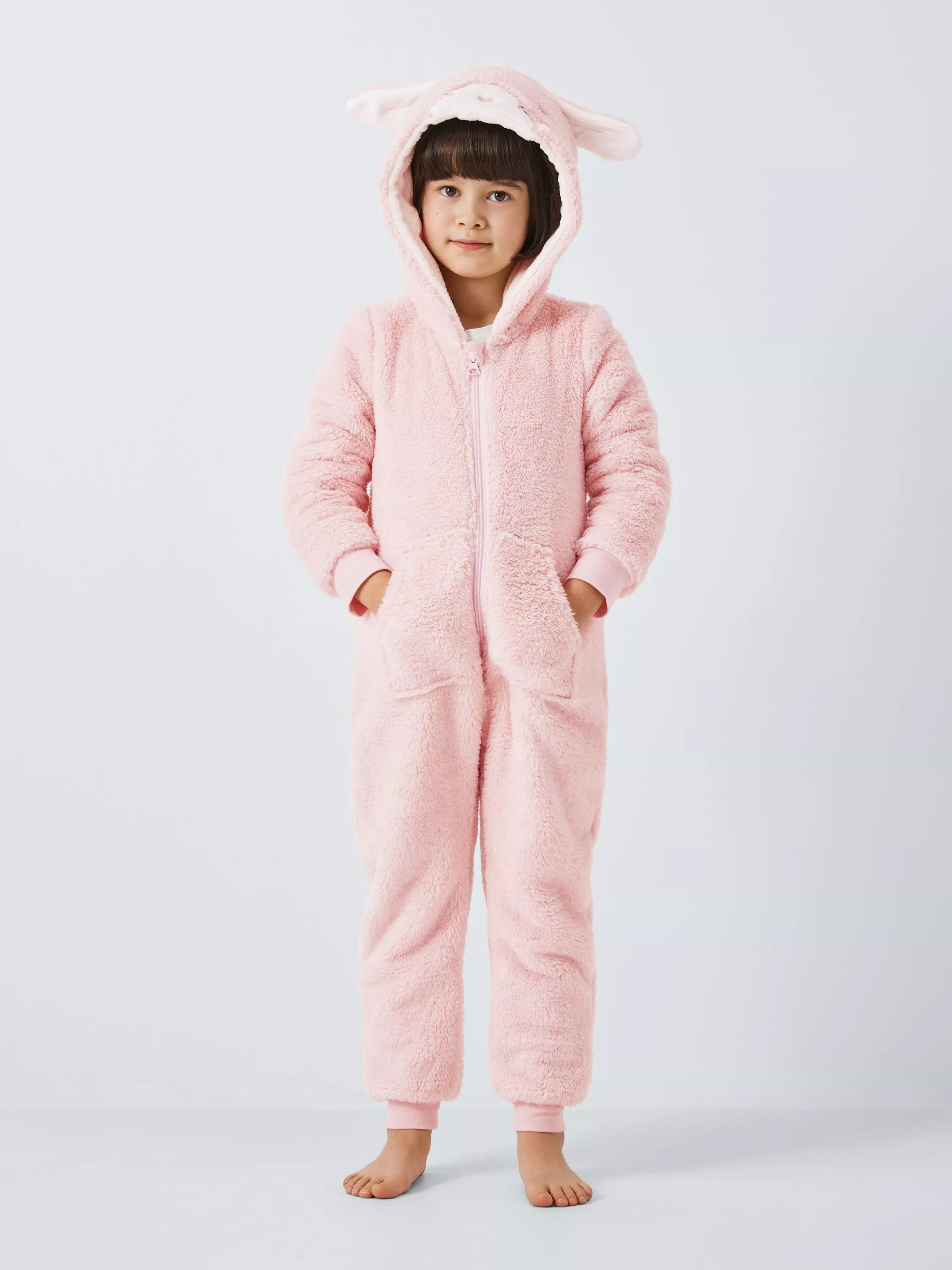 John Lewis Kids Bunny Onesie Pink