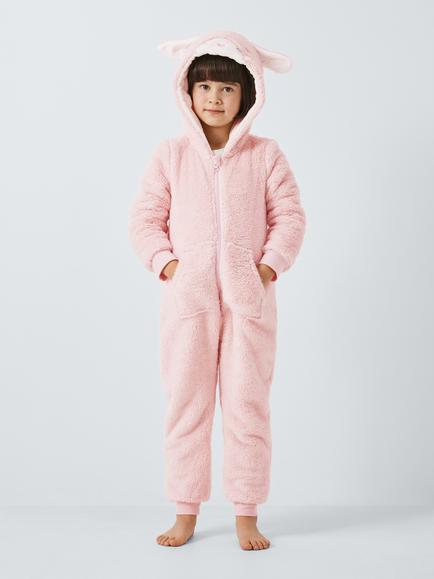 John Lewis Kids' Bunny Onesie, Pink, Pink