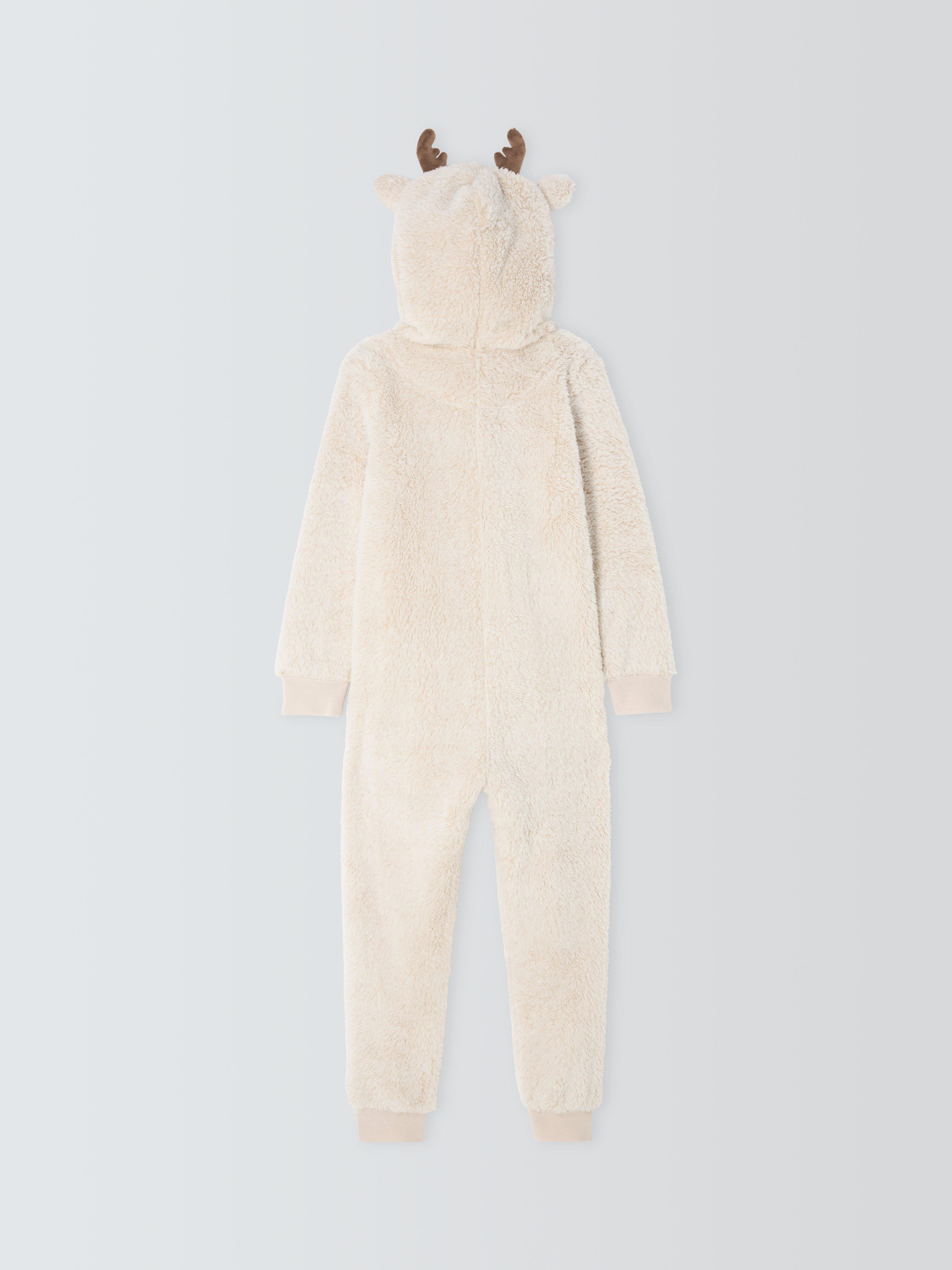 Product image 7 of 7, which shows John Lewis Kids' Reindeer Onesie, Brown, 2 years