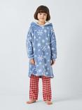 John Lewis Kids' Snowflake Oversized Hooded Blanket, Purple