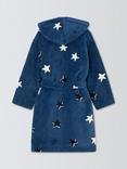 John Lewis Kids' Star Fleece Bath Robe, Blue