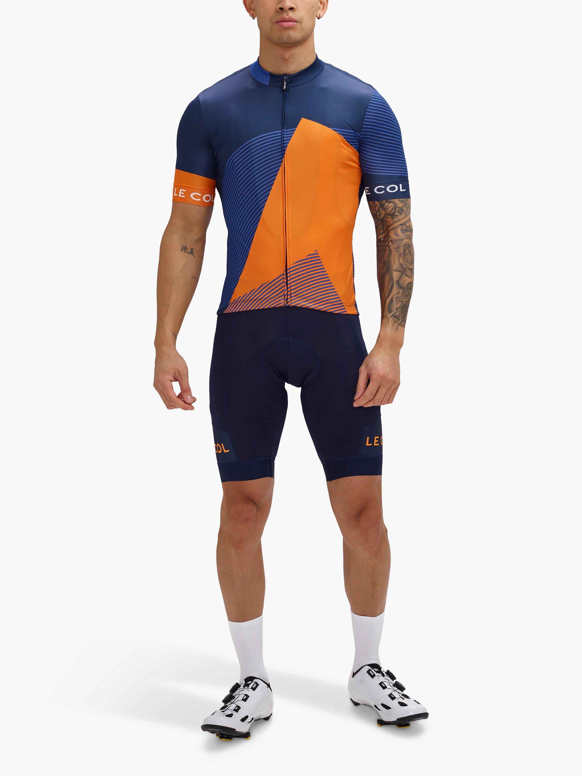 Le Col Sport Lightweight Jersey Top, Navy/Saffron