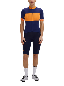 Le Col Sport Jersey Top, Navy/Saffron