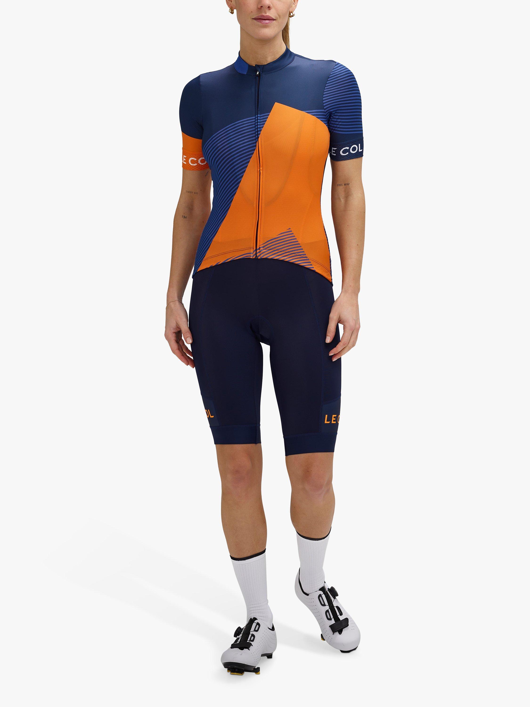 Le Col Sport Lightweight Jersey Top, Navy/Saffron