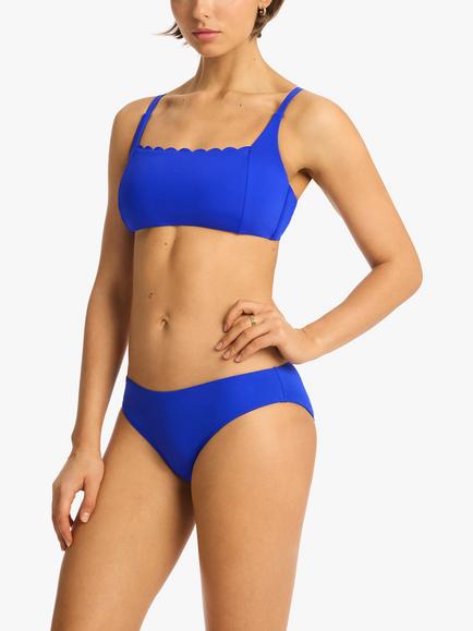 Sea Level Regular High Leg Bikini Bottoms, Cobalt - view 2, Cobalt