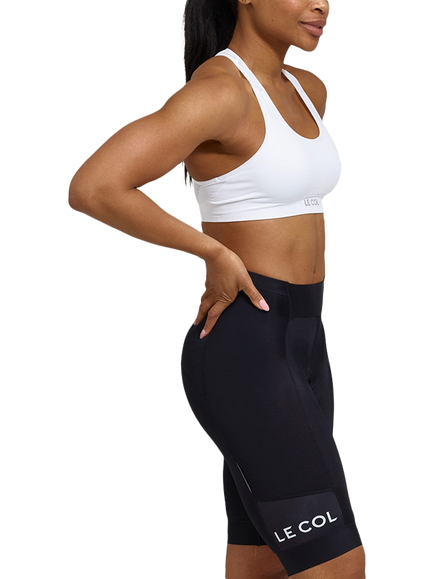 Le Col Women’s Sport Waist Shorts II - view 2, Black/White