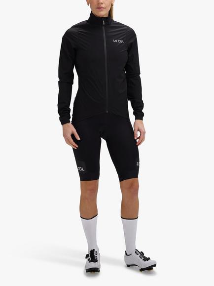 Le Col Women's Sport Cycling Rain Jacket, Black, Black