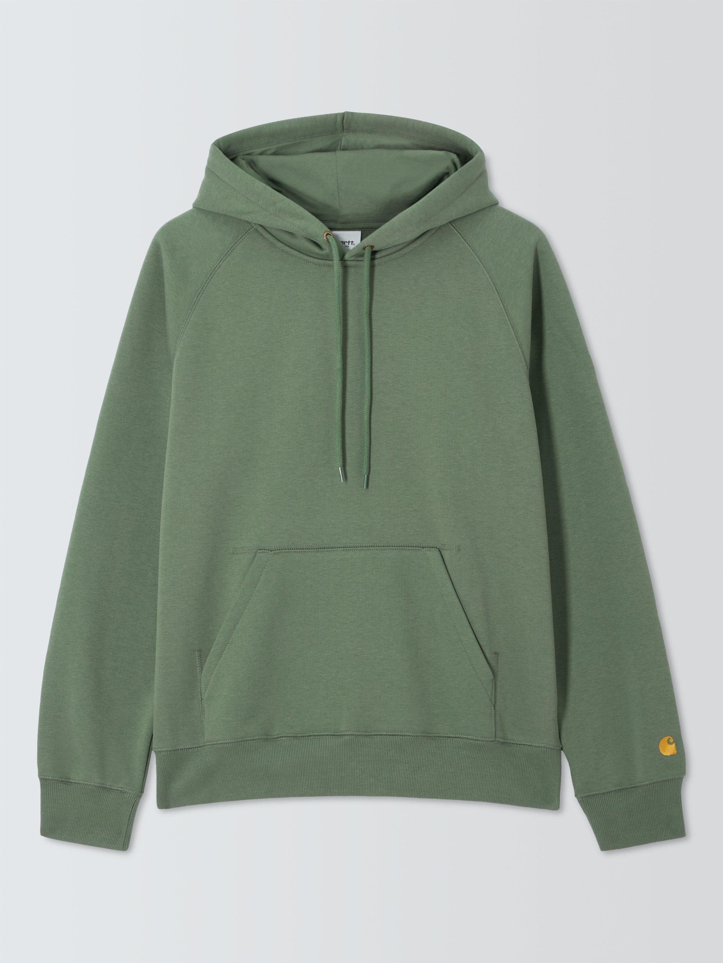 Carhartt WIP Hooded Logo Sweatshirt Duck Green Gold