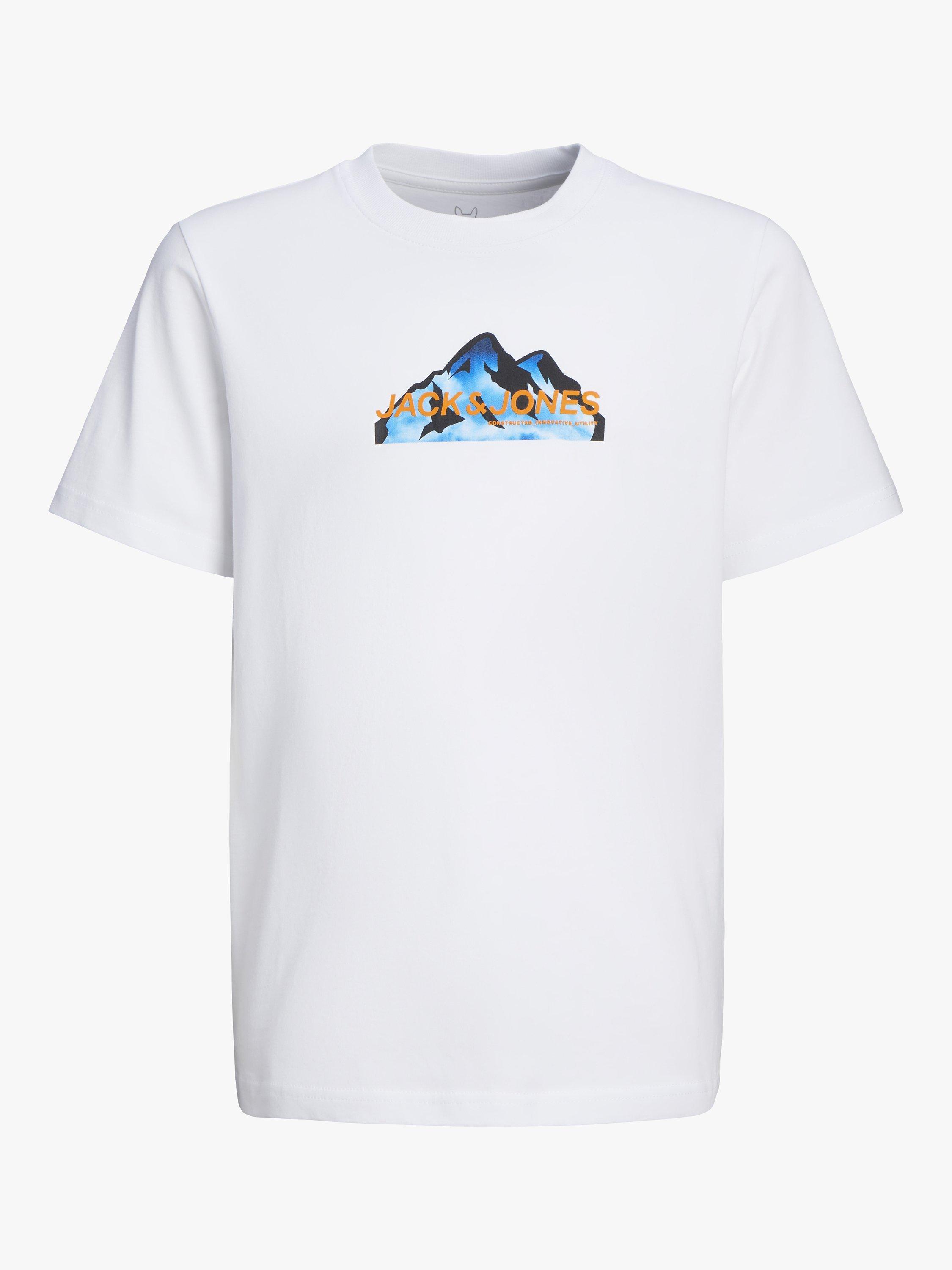 Jack & Jones Kids' Mountain Cotton T-Shirt, White