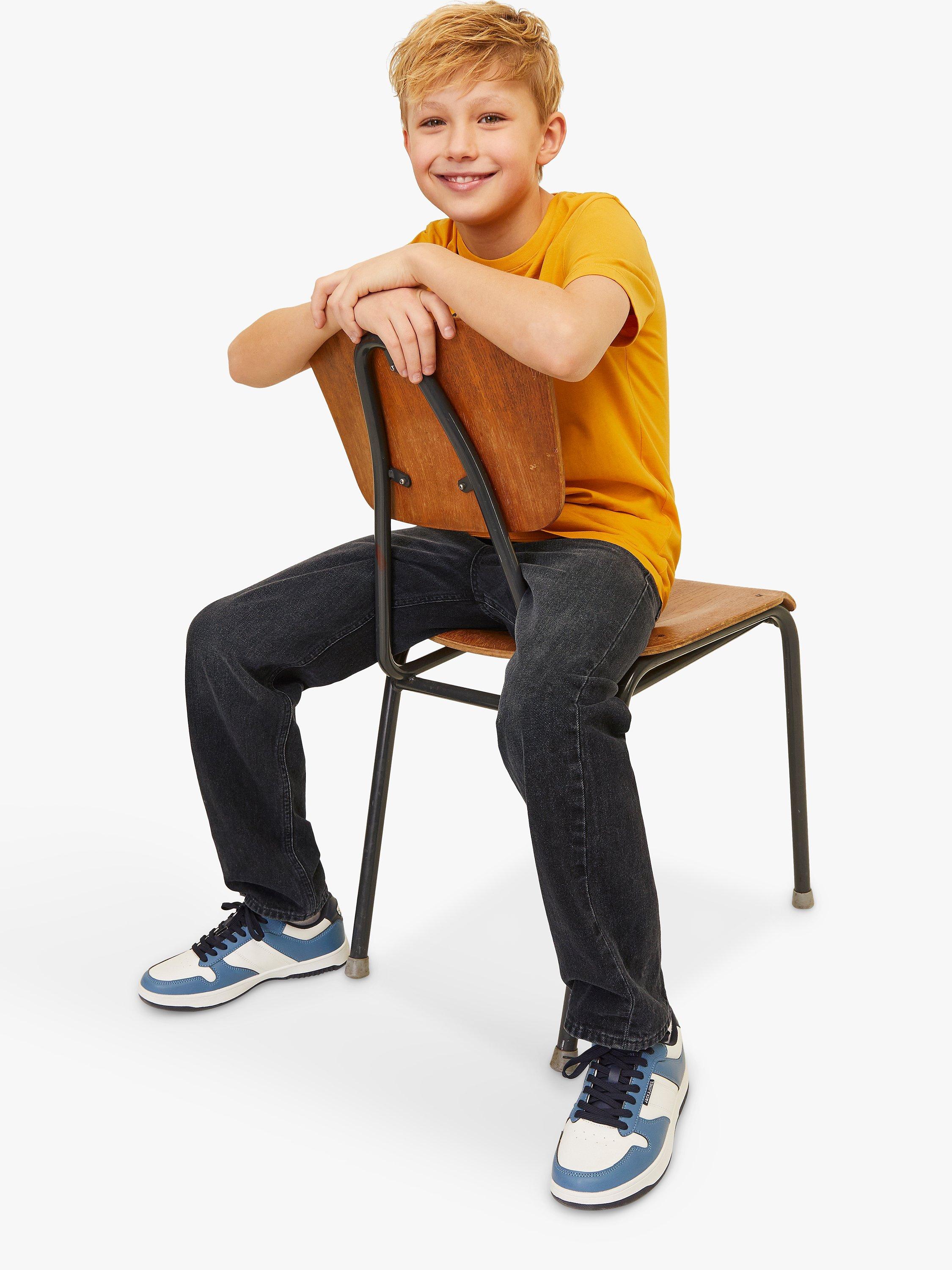 Product image 4 of 9, which shows Jack & Jones Chris Stonewash Cotton Jeans, Black Denim, 8 years