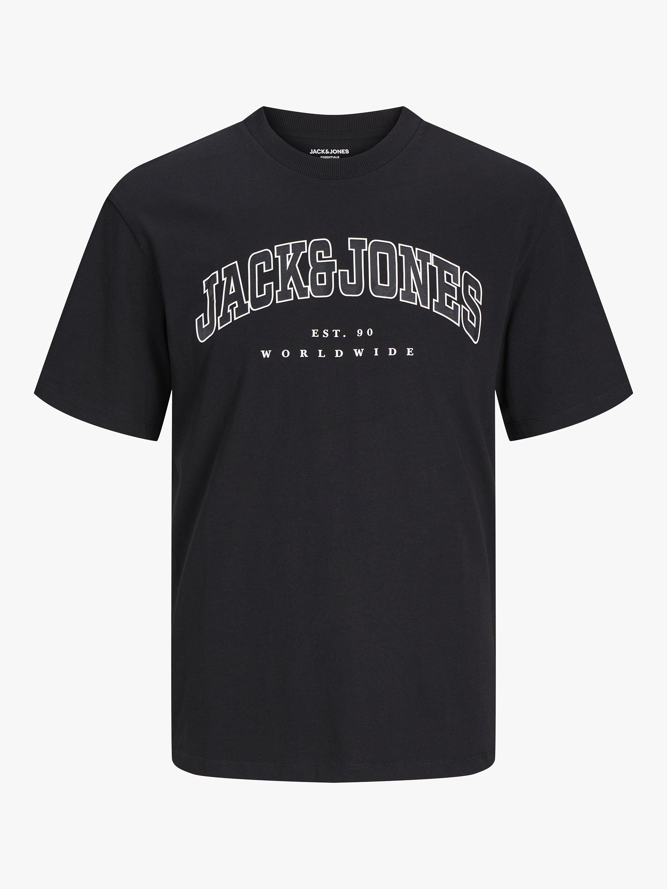 Jack & Jones Kids' Caleb Logo T-Shirt, Black