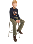 Jack & Jones Kids' Cargo Trousers, Olive Night