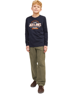 Jack & Jones Kids' Cargo Trousers, Olive Night - view 2, Olive Night