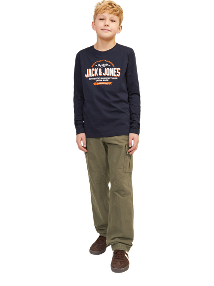 Jack & Jones Kids' Cargo Trousers, Olive Night - view 2, Olive Night