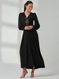 Jolie Moi Long Sleeve Soft Silky Jersey Maxi Dress