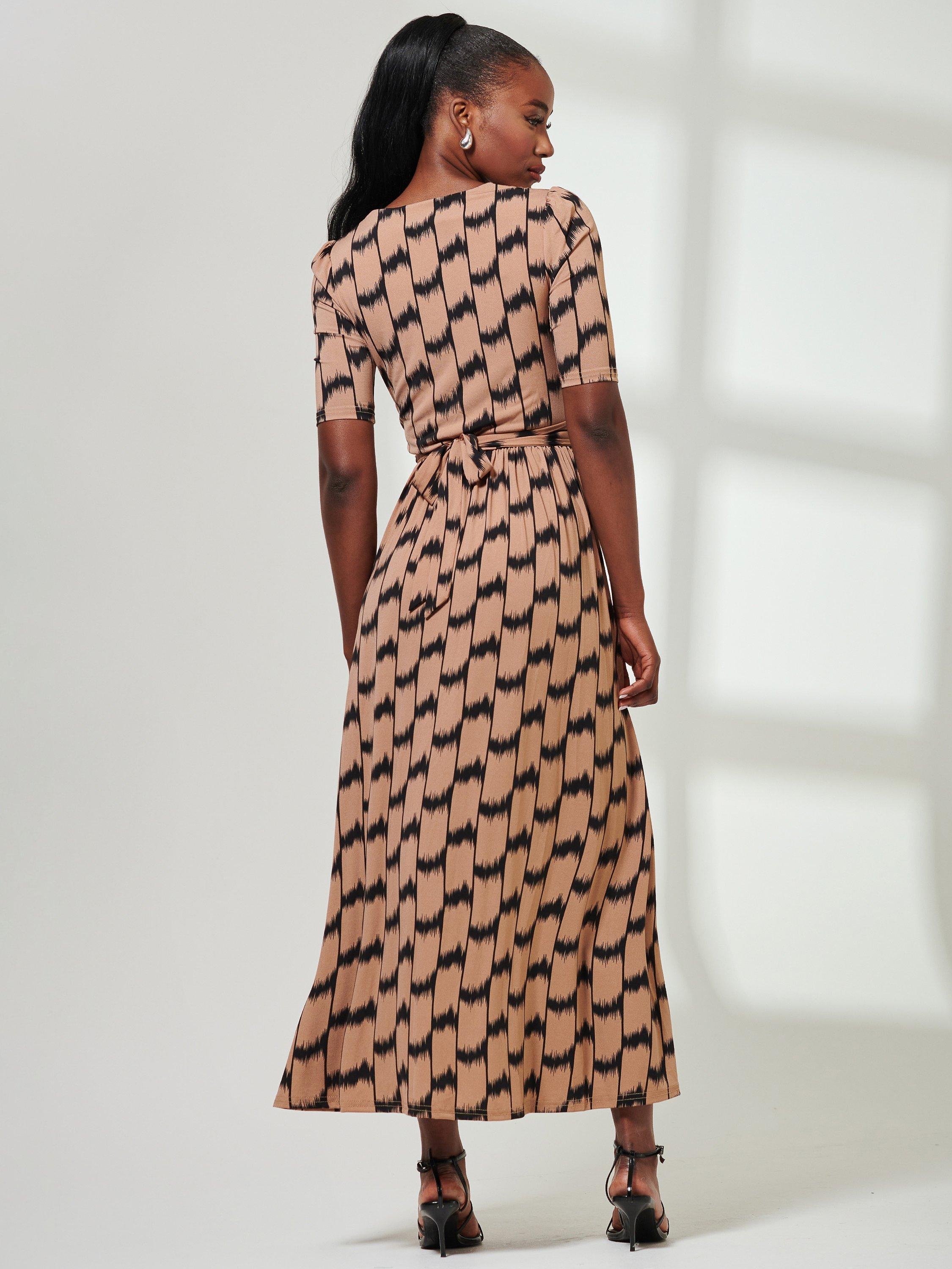 Product image 2 of 6, which shows Jolie Moi Karmie Jersey Dress, Brown, 8