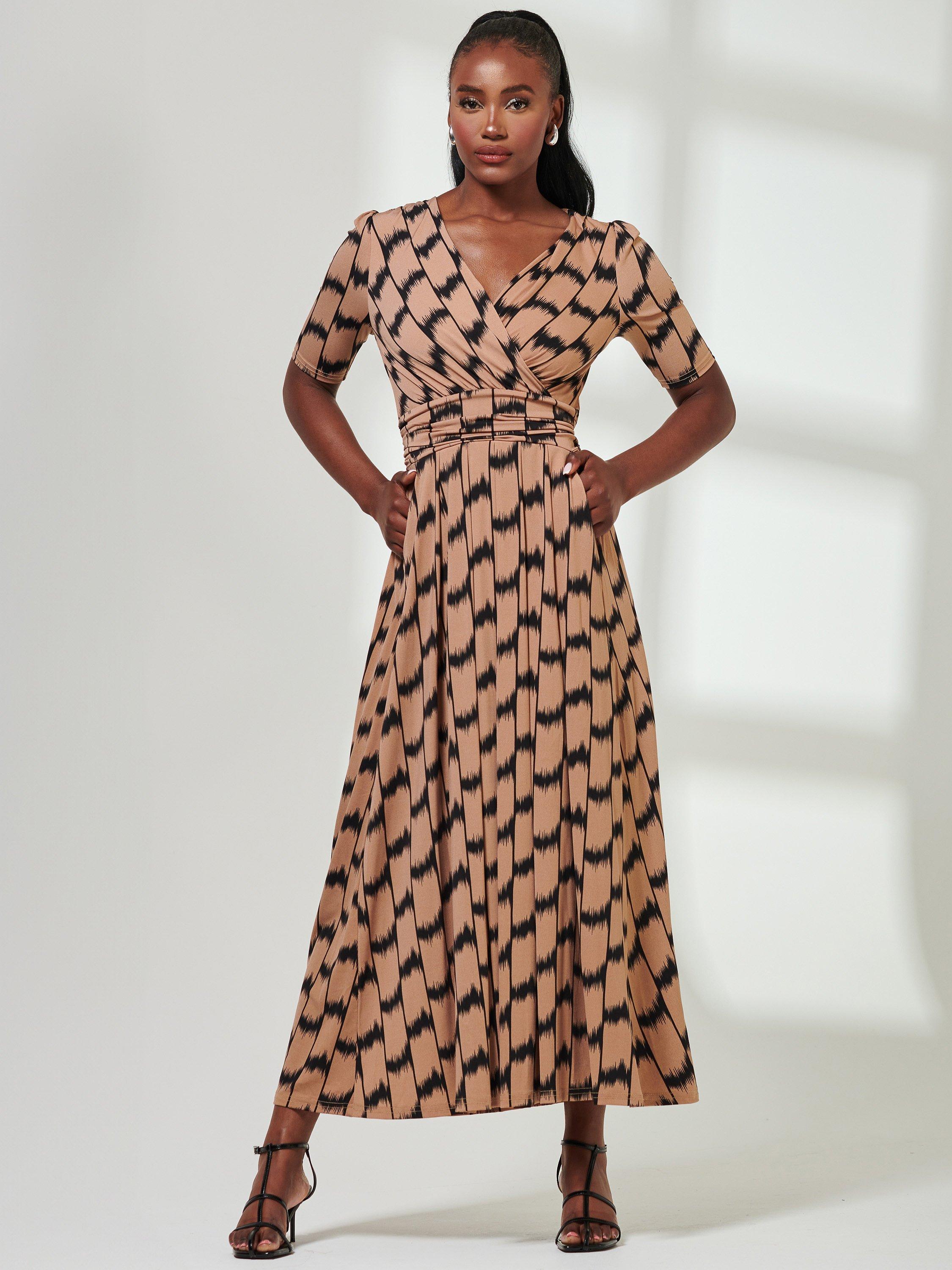 Product image 3 of 6, which shows Jolie Moi Karmie Jersey Dress, Brown, 8