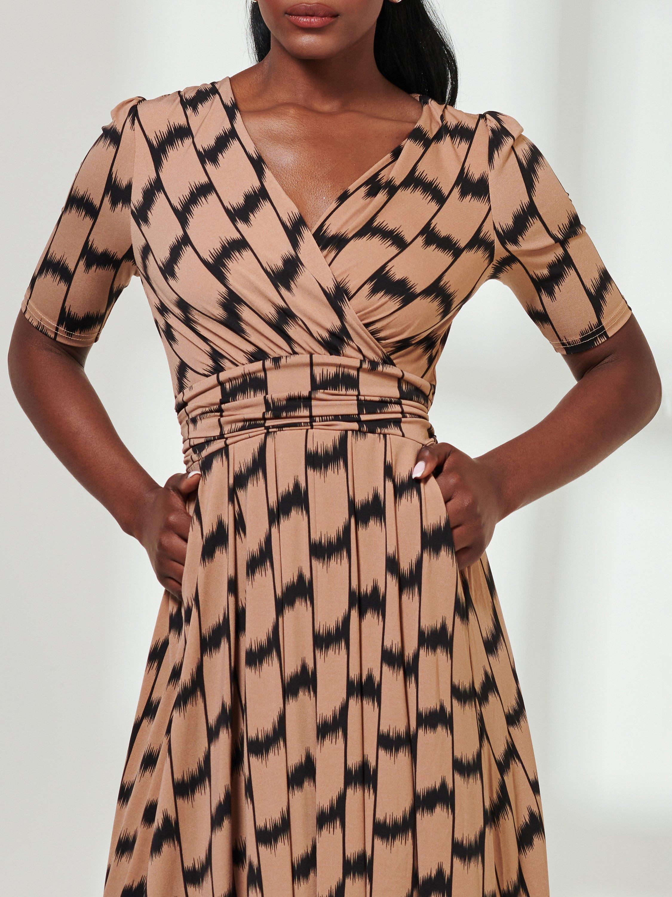 Product image 4 of 6, which shows Jolie Moi Karmie Jersey Dress, Brown, 8