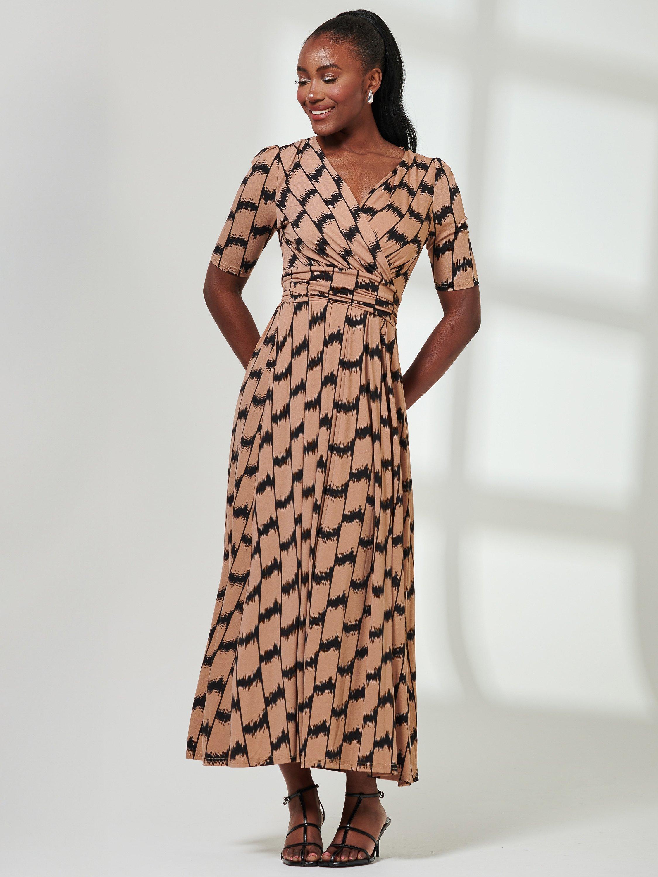 Product image 6 of 6, which shows Jolie Moi Karmie Jersey Dress, Brown, 8