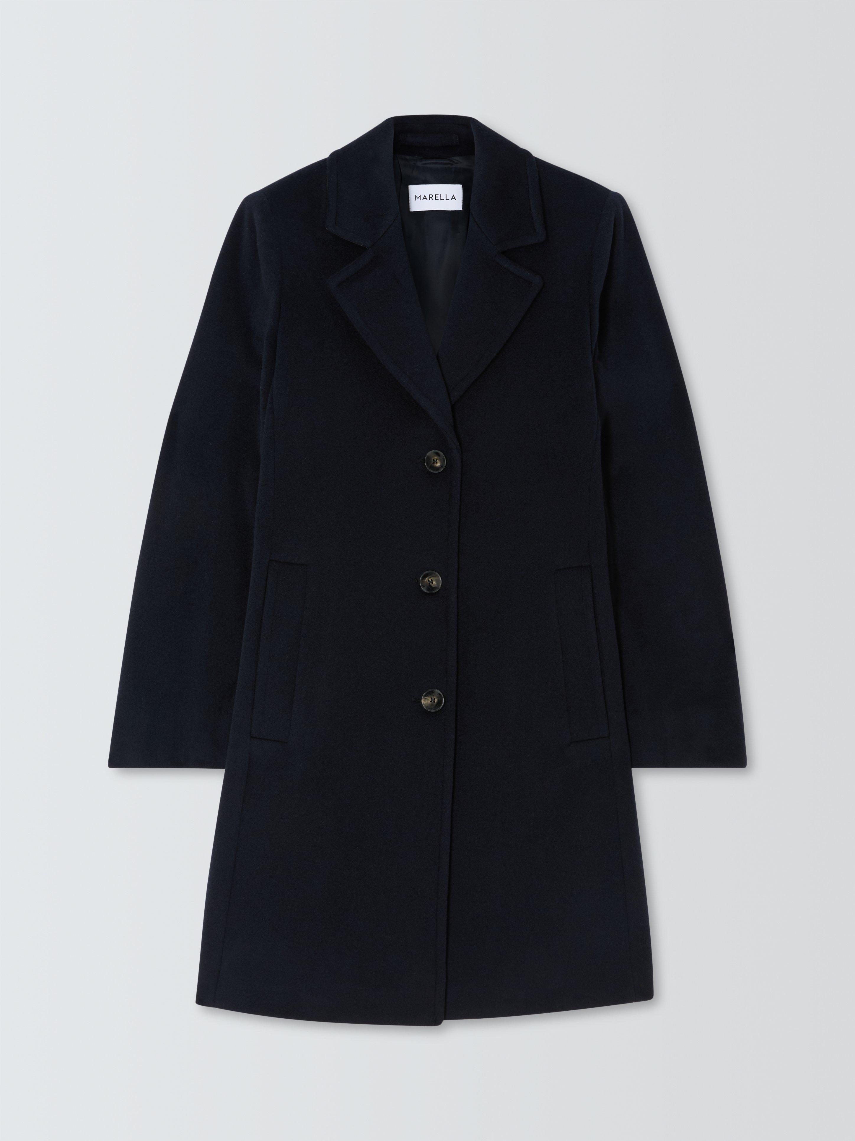 Marella Dixi Wool Blend Coat Navy
