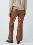Marella Foglia Faux Leather Trousers, Tobacco