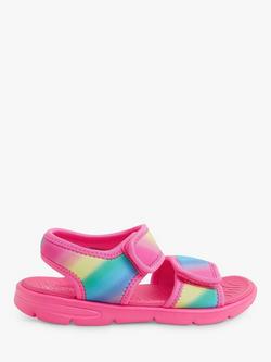 Angels by Accessorize Kids' Ombre Riptape Sandals, Pink/Multi, Multi