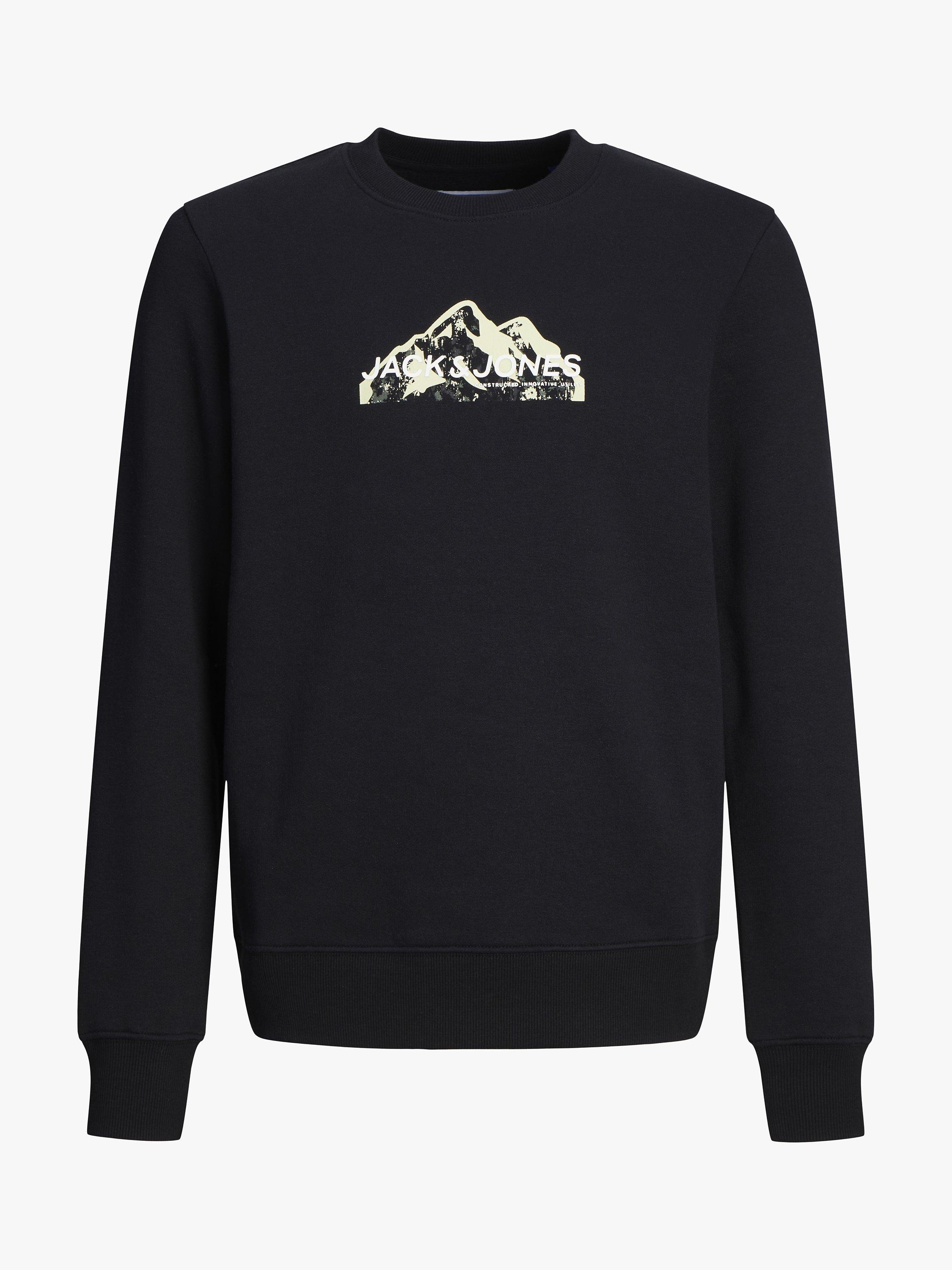 Product image 1 of 1, which shows Jack & Jones Kids' Mountain Graphic Sweatshirt, Black, 8 years
