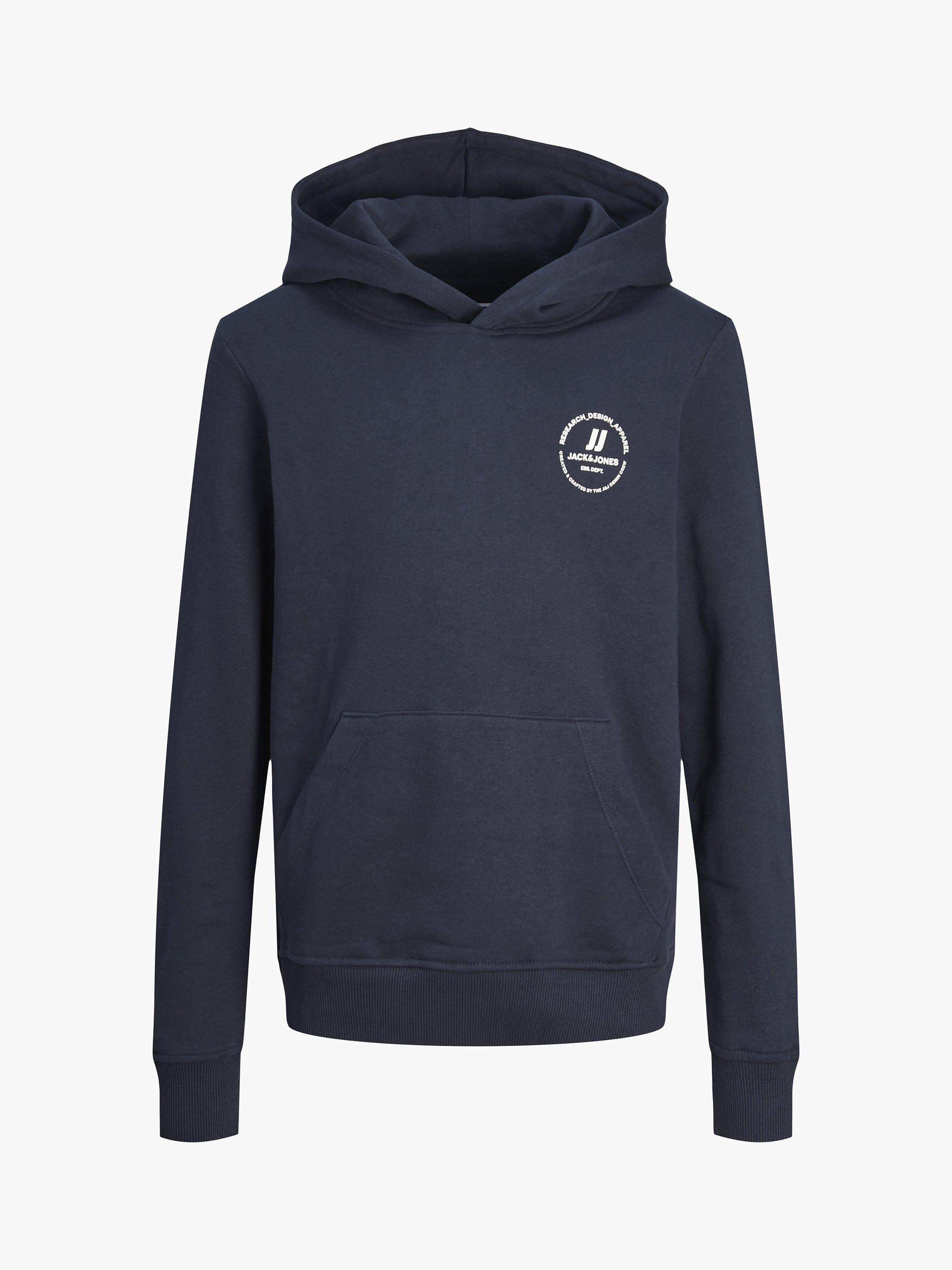 Jack & Jones Kids' Swift Cotton Hoodie, Navy Blazer